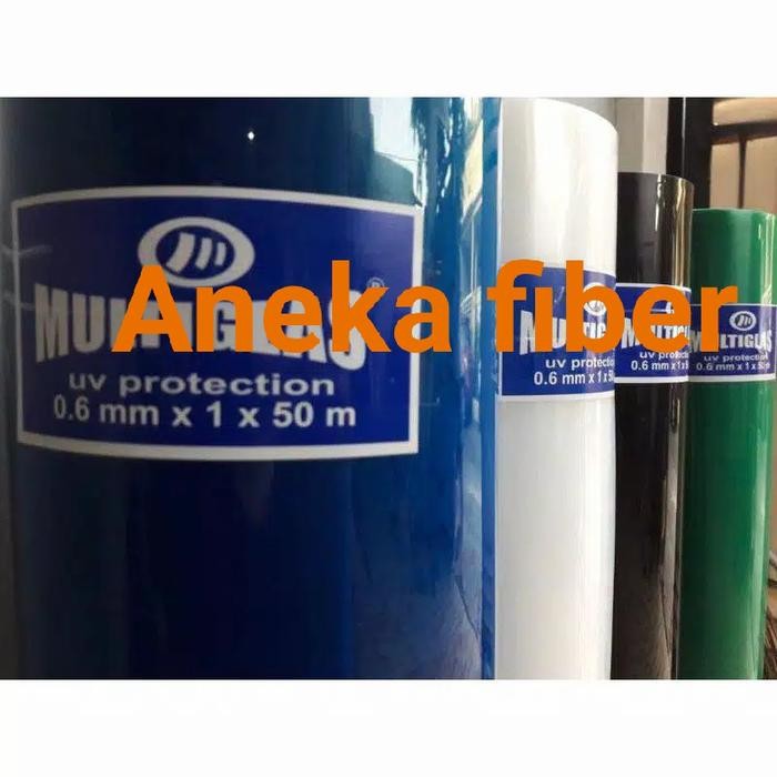fiber Multiglas, plastik penutup pagar polos (1 roll = 50 meter)