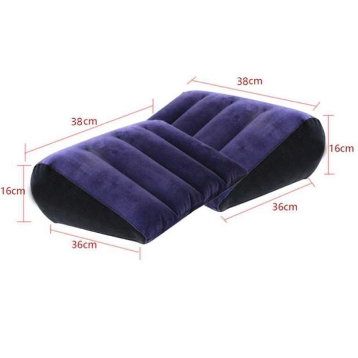 Bantal Cinta Tiup Portabel Segitiga Pijat Erotic Pillow Sex Support
