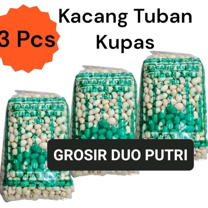 

New 3 bungkus kacang kupas tuban +-350 gram promo kwalitas pilihan