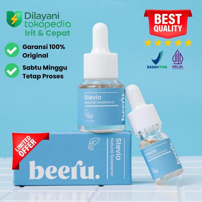 

New Beeru sweetener 15ml - gula stevia cair dari daun stefia diet diabetes