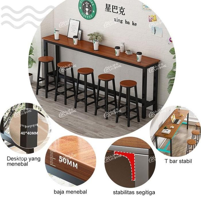 PREMIUM Meja Bar Minimalis Meja Cafe Meja Panjang Meja Barista Meja Mini Bar Informa Meja Kopi Meja