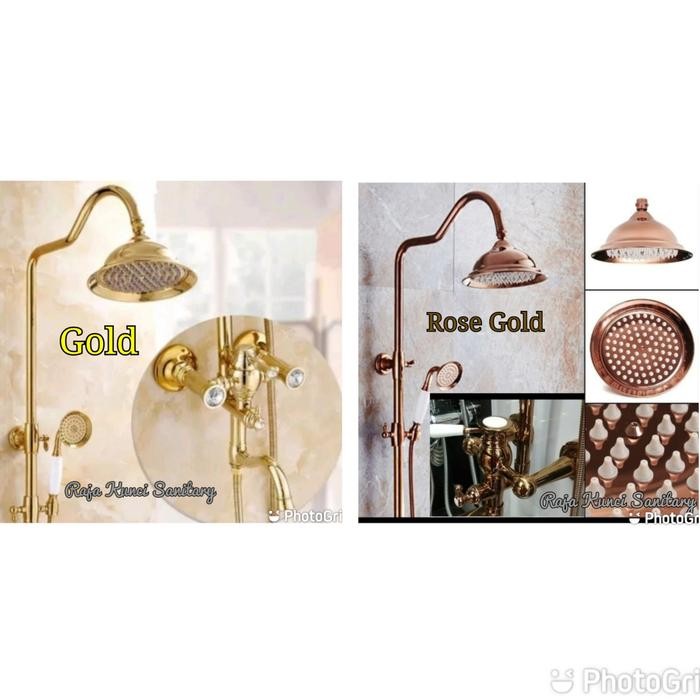 PREMIUM Shower Tiang/Column/Panas Dingin/Shower Set/Classic/Gold/Rose Gold