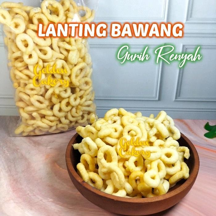 

PREMIUM Snack Klanting Lanting Bawang Kebumen Gurih Renyah 200gram Camilan Kering grosir keripik