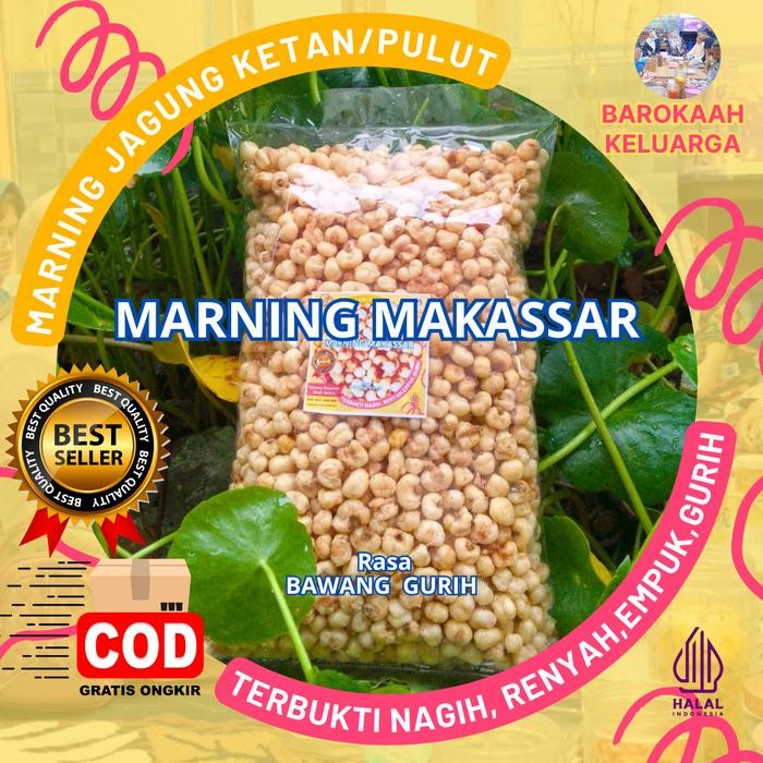 

PREMIUM Marning Jagung Ketan Sultan Empuk Gurih Bawang 1kg - Snack, Makaroni, Merah, Cemilan, Pedas,