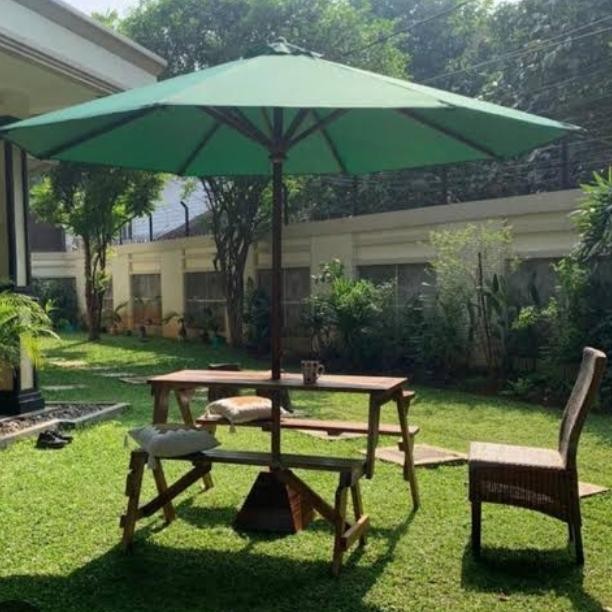 PREMIUM meja payung cafe outdoor / Meja lipat outdoor