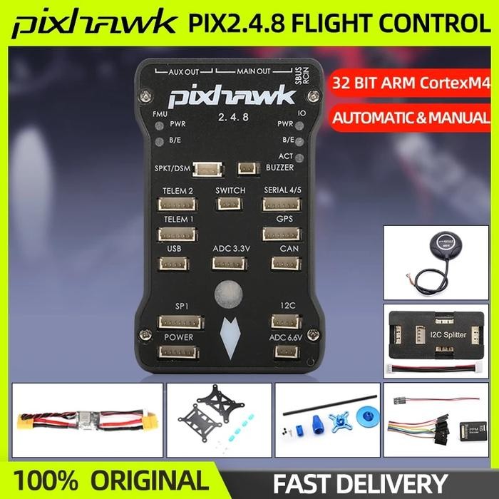 Pixhawk PX4 PIX 2.4.8 32 Bit Flight Control FC M8N GPS 8G SD Buzzer