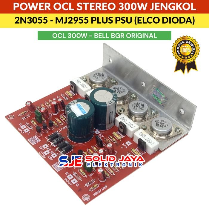 Kit Power Ocl 300W Stereo Jengkol 2N3055 Mj2955 Plus Psu Elco Dioda - Power Amplifier Ocl Stereo