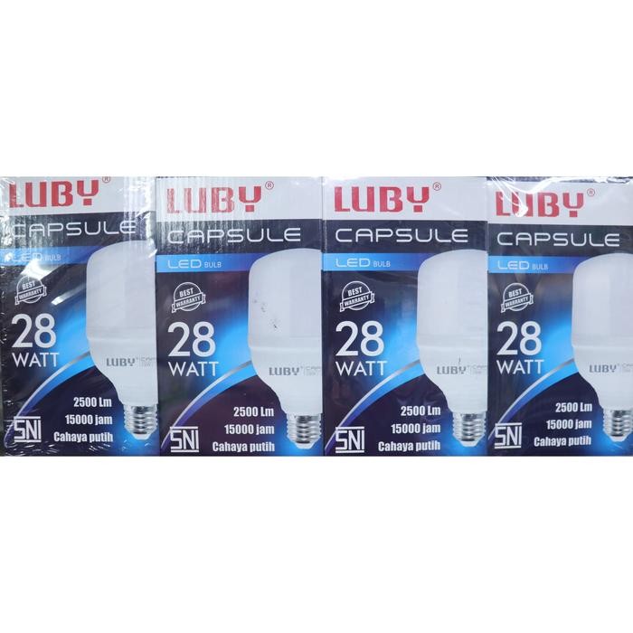Lampu Bohlam Capsul Capsule Led Luby 28 Watt 28W E27 6500 K Putih