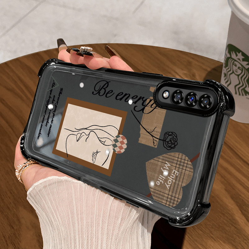 Casing Hp untuk Samsung A50 A50s A30s Case Casing Kesing menggambarkan HP Label Softcas empat pelind