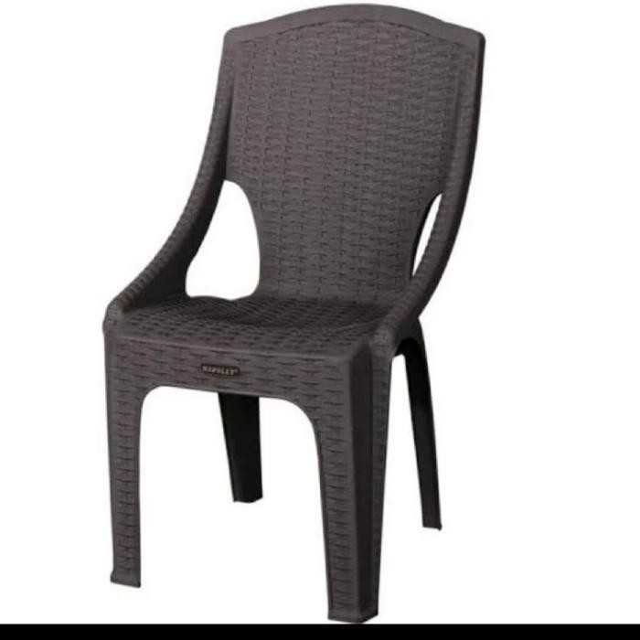 kursi plastik napolly sandaran tangan anyam