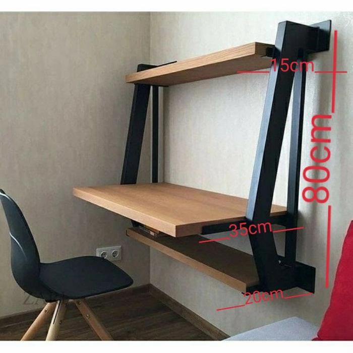 Braket Rak Meja Kerja Rangka Besi Rak Besi Meja Belajar, Meja Laptop