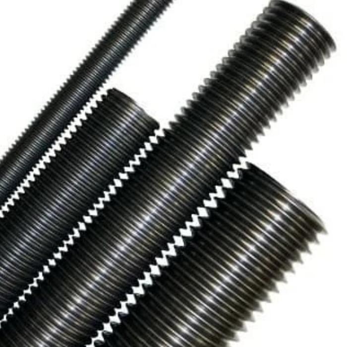 Long Drat / Full Drat / As Drat 1 Inch Panjang 1 Meter Besi Hitam #Gratisongkir