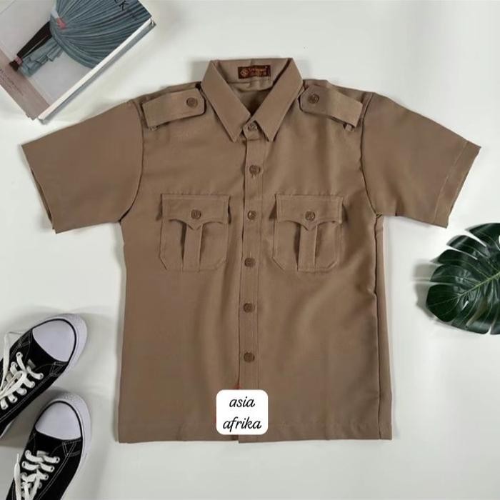 seragam sekolah baju pramuka Katrina cowok lengan pendek