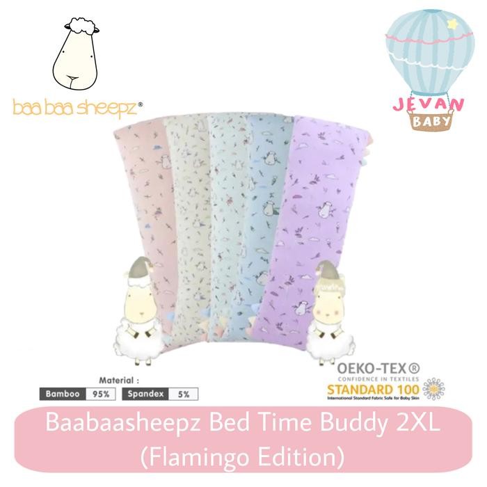 TERBARU Baabaasheepz x Mmehuillet Bedtime Buddy Flamingo XXL / 2XL - Guling Dewasa 40x120cm BISA