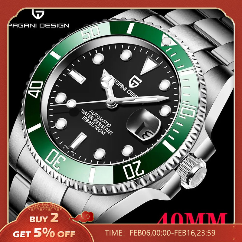 PAGANI Design 2023 New 40mm Men Automatic Mechanical Watches Men