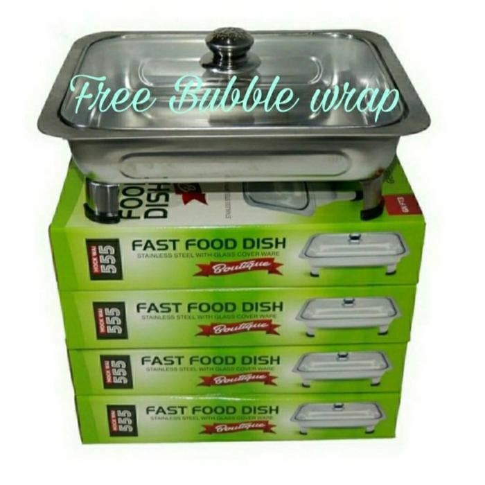 Tempat makan prasmanan tutup kaca 555