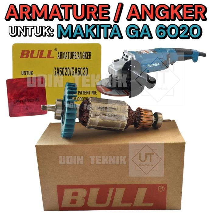 Armature Makita Ga6020 Angker Gerinda Tangan Makita 6" Ga 6020 Bull Armacur Gurinda Makita 6In / 6