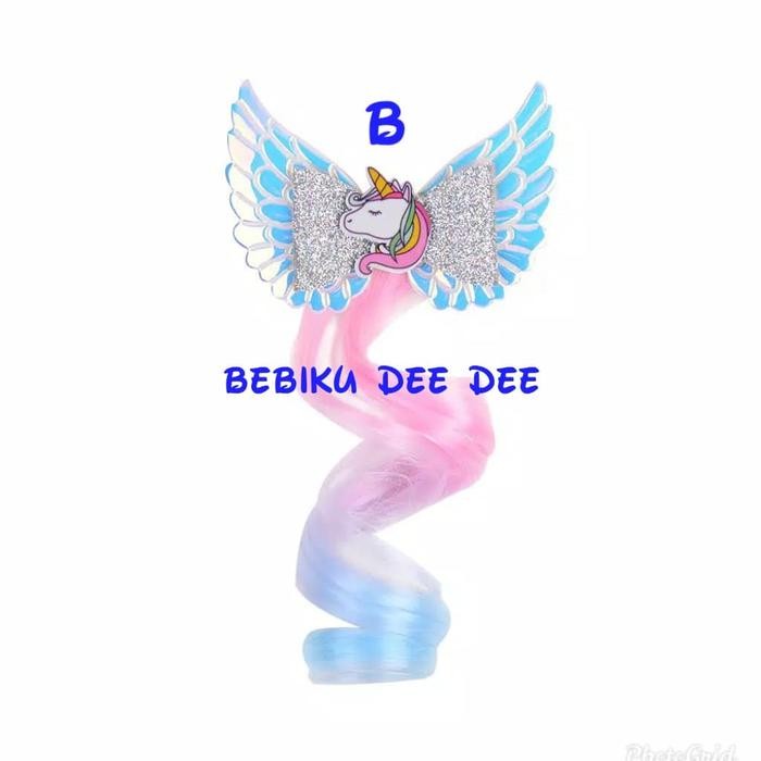 Jepitan Rambut Anak Unicorn/Jepitan Rambut Unicorn Wig