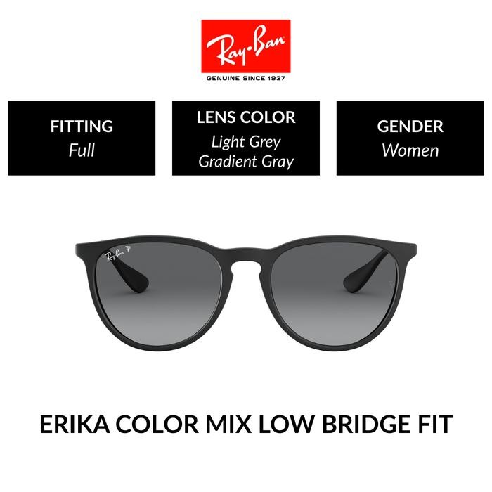 MURAH RAY-BAN ERIKA POLARIZED RB4171F 622/T3 Full Fit Kacamata Hitam