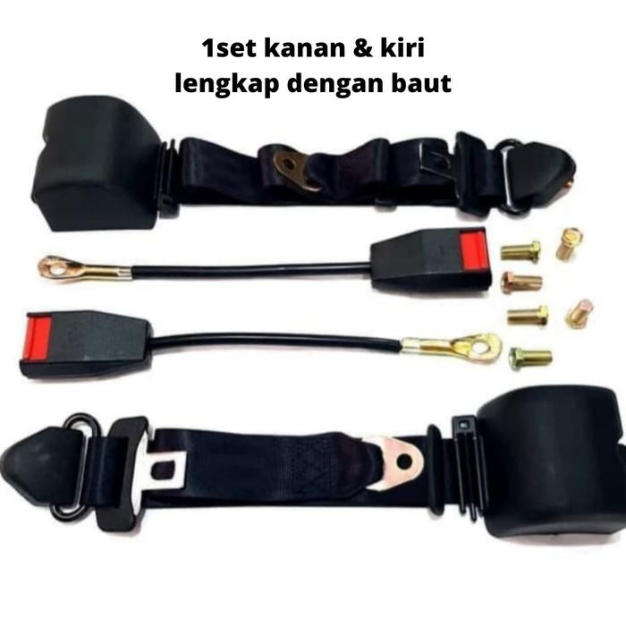 Sabuk Pengaman Safety Belt Universal Mobil 3 Titik Otomatis Terbatas