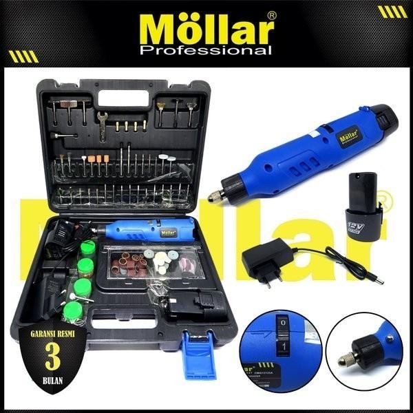 Mesin Gerinda Mini Cordless 12V - Mini Grinder Mollar 12V Cmg12125A