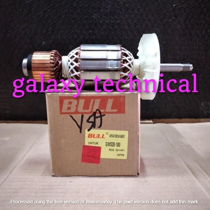 Bull Armature Angker Gws 20-180 For Mesin Gerinda 7" Inchi Bosch