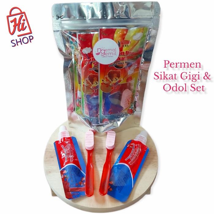 Permen Sikat Gigi & Odol Set Permen Unik Viral Kualitas Premium