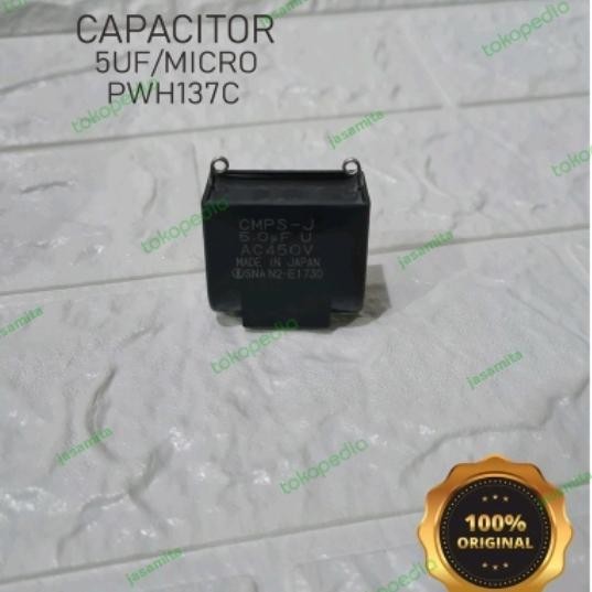 CAPACITOR 5UF/ 5 MICRO POMPA AIR SANYO TYPE PW-H137C / PW-H138 ORI