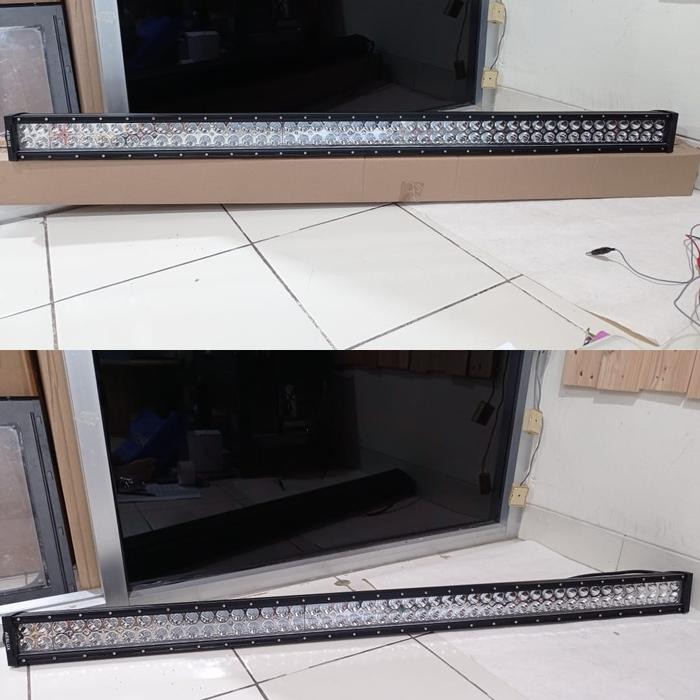 lampu atap mobil led bar light bar 300 watt 2 row lampu sorot offroad