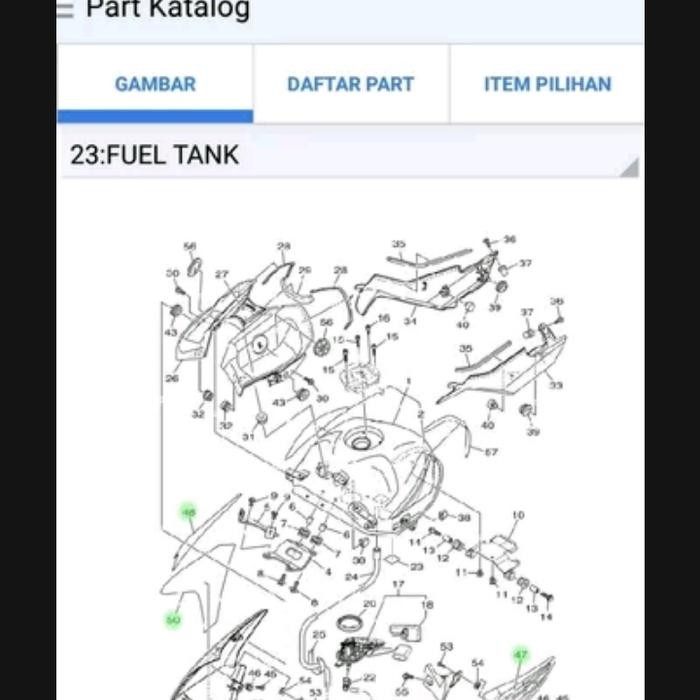 Striping Stiker Batok Dan Kuping Tangki Vixion Nvl Putih Biru 2013 Ori