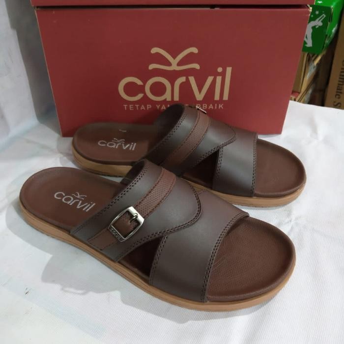 sandal casual pria Carvil welton 03 original coklat