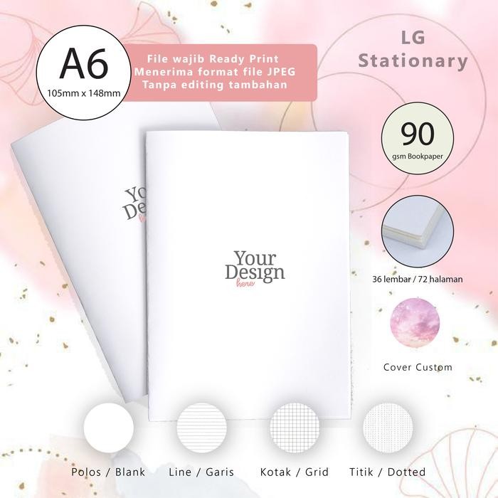 

Buku Tulis A6 Cuom Book Paper 90 gsm / soft cover warna / Buku Cuom A6