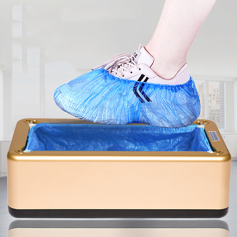 Automatic Shoe Covers Dispenser 100 Pcs Shoe Cover Indoors Disposable