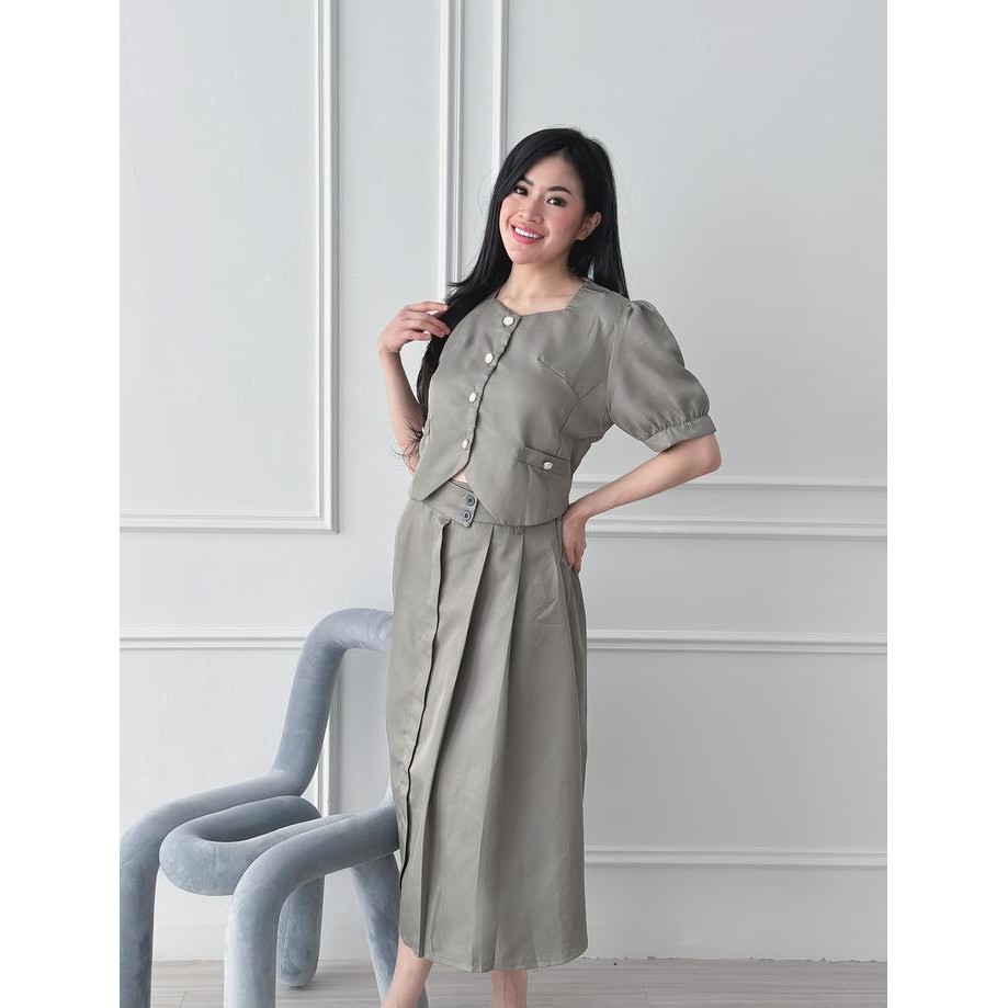 [Simple Outfit] Leona Set Rok Wanita 2 in 1