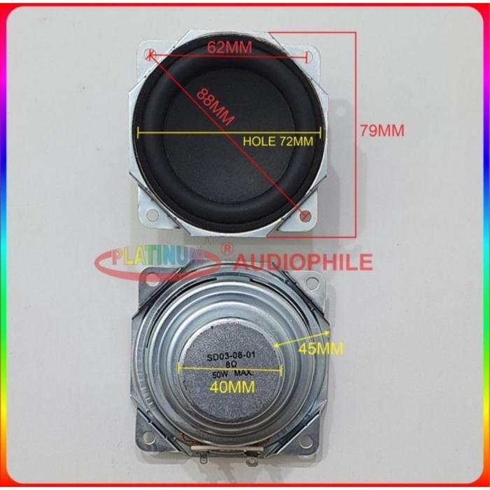 3 Inch Bass Speaker 3" 50W Woofer Neodymium