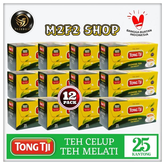 

Tong Tji Original Jasmine Tea Bag Teh Celup Melati Isi 25 Kantong - 50 gr (Harga 12 Pack)