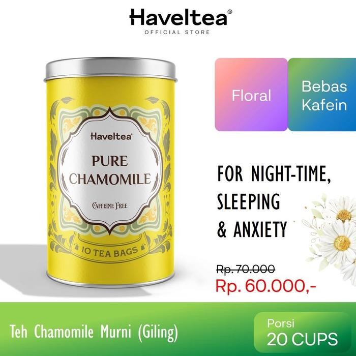 

PURE CHAMOMILE Big Tin Haveltea Floral Tea Sleep Anxiety Aid