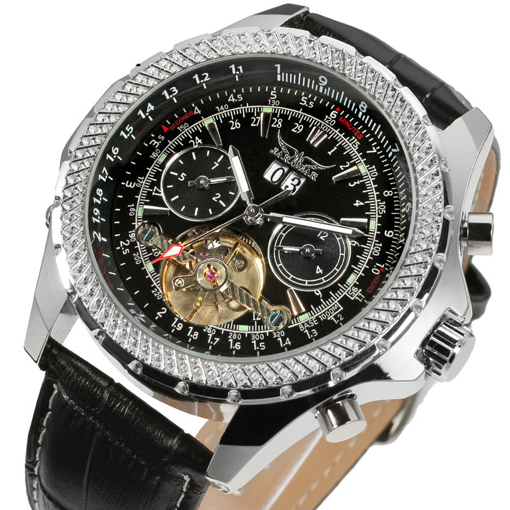 Fashion Jaragar Top Brand Classic Tourbillon Mechanical Watch Men