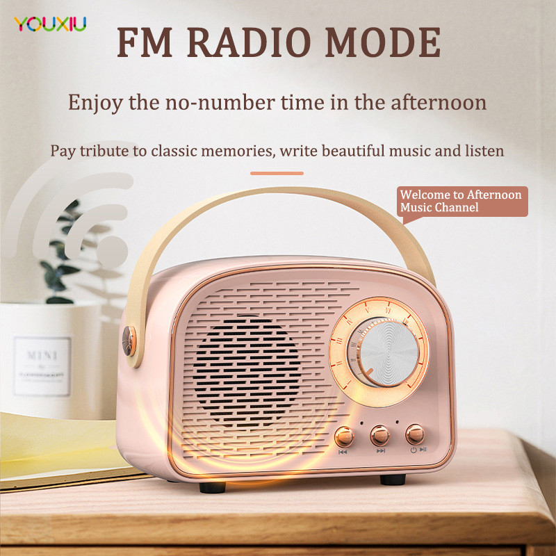 Classic Retro Bluetooth Speaker Portable Mini Sound Box Outdoor Sound