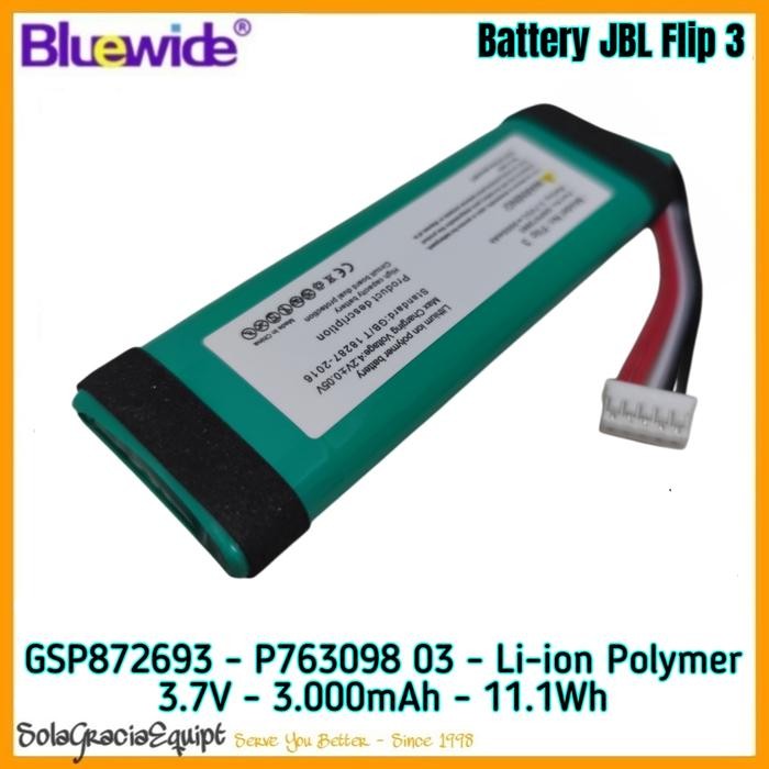 Batre / Baterai / Battery Jbl Flip3 / Flip 3 Gsp872693 - 3.7V 3.000Mah