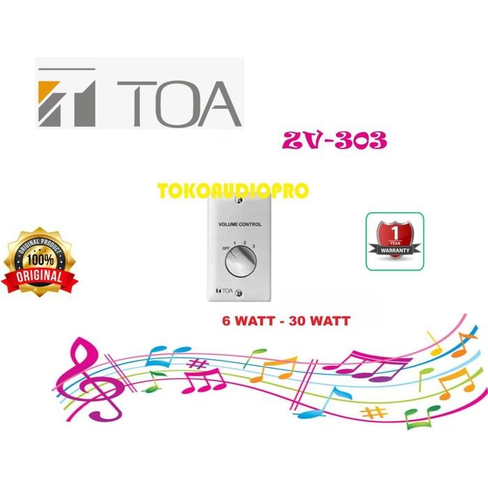 Toa Zv303 Attenuator Volume Control Speaker