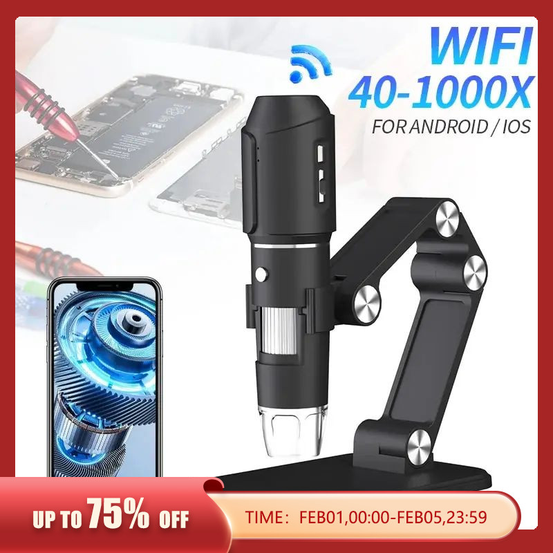 Mikroskop Digital untuk iPhone Android PC, mikroskop Digital USB