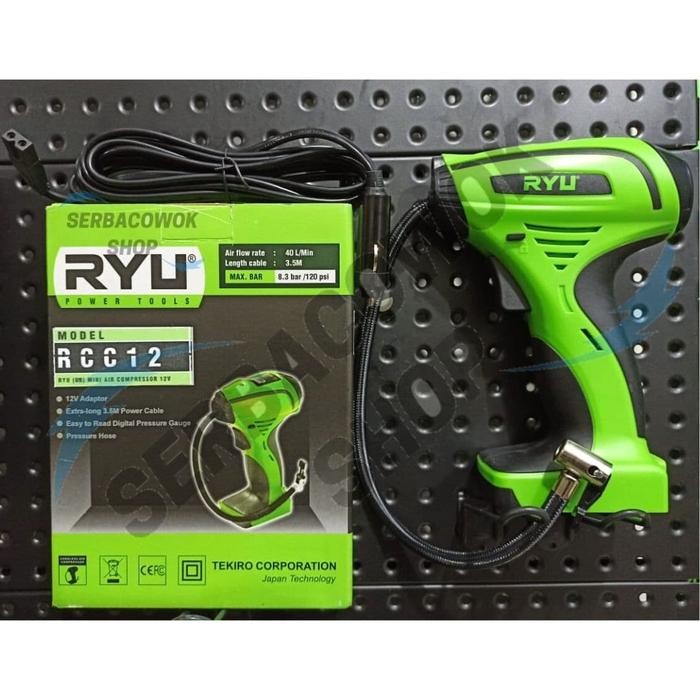 RYU Mini Compresor RCC 12 V Pompa Ban Portable Kompresor DC Mobil