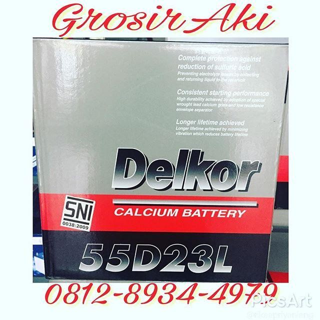 Aki Mobil Toyota Innova Bensin Matic Delkor MF 55D23L Aki Kering 60 Ah