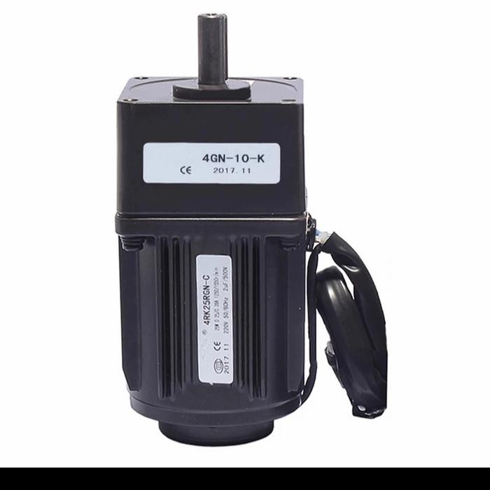 DINAMO MOTOR GEARBOX AC 220V 25WATT 68RPM 1:20 TORSI BESAR