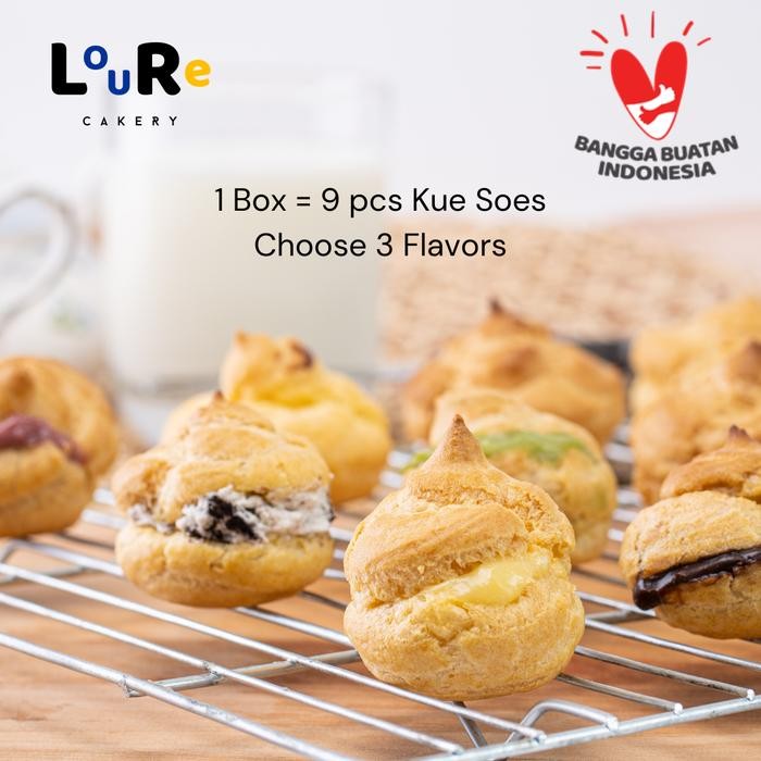 

Loure Cakery - Kue Soes Vla / Kue Sus Vla / Choux Cream (isi 9 pcs)