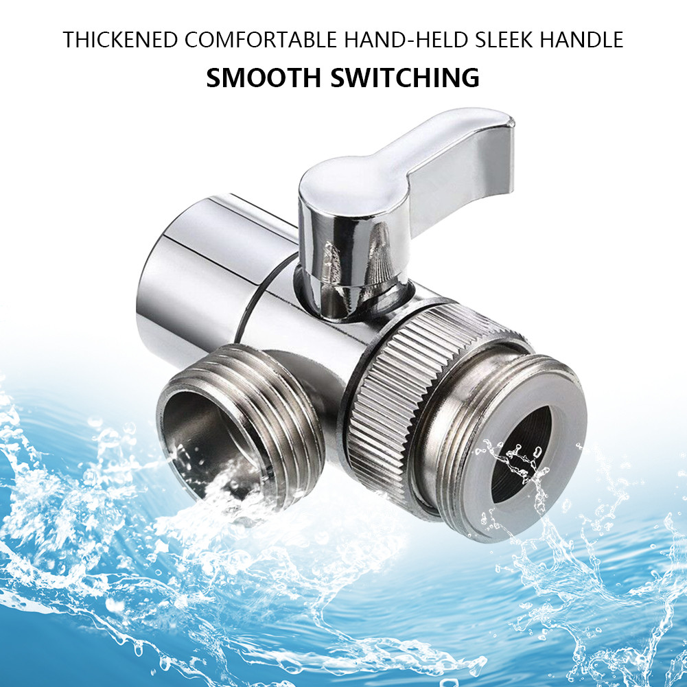 3 Way Sink Splitter Diverter Valve Copper Faucet Diverter Valve Easy-To-Install Faucet Splitter