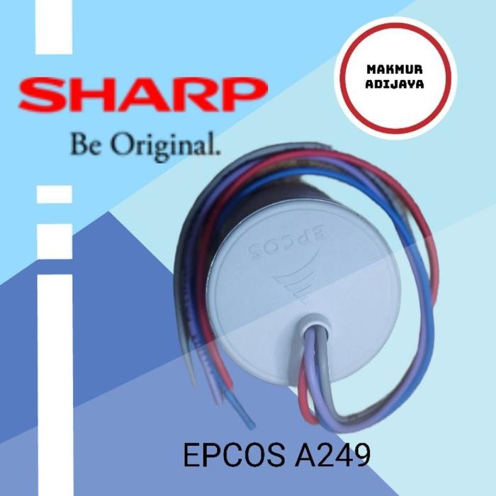 KUY Capasitor kapasitor mesin cuci sharp 2 tabung orinal 15uF 4uF EPCOS A249 Asli