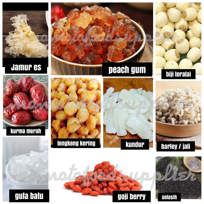 

Peach gum dessert 10 bahan minuman herbal lawan corona komplit