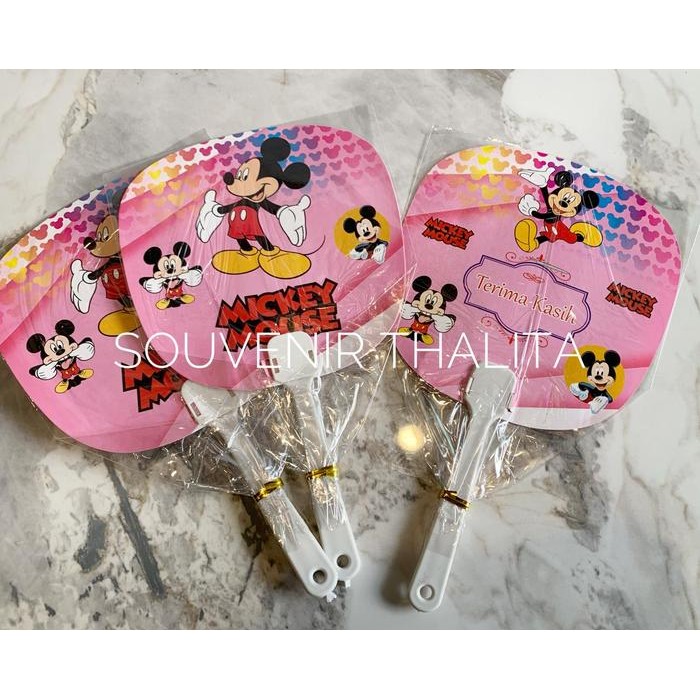 Isi 50 Pcs Souvenir Kipas Miki / Souvenir Kipas Cantik Dan Lucu
